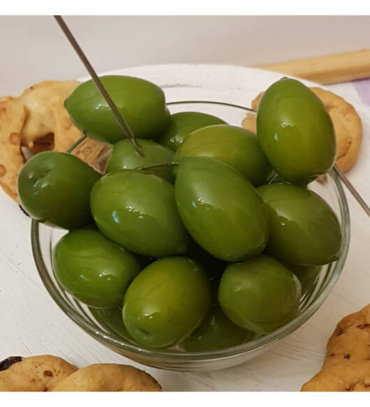 "ESCLUSIVA" Olive verdi giganti CONDITE